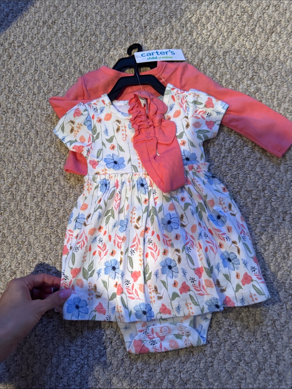Carter's Pink Floral Dress Set - Picture 3 of 7